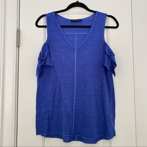 Sanctuary V Neck T-Shirt with cut out shoulders